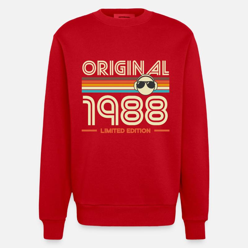 Original 1988 Retro Edition - Sweat bio épais oversize fabriqué en UE - rouge