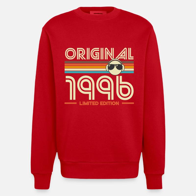 Original 1996 Retro Limited - Sweat bio épais oversize fabriqué en UE - rouge