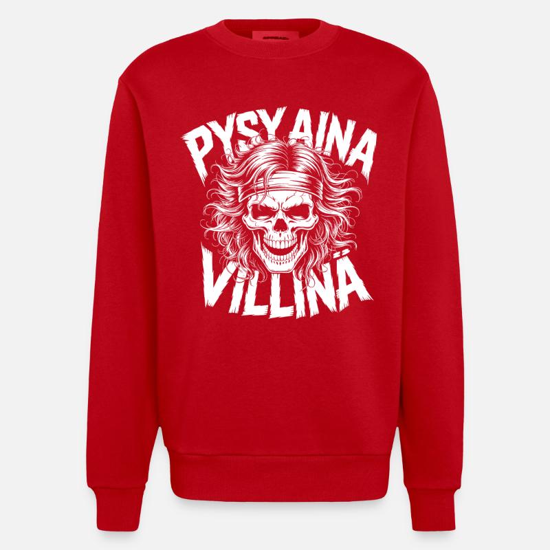 Wildschädel-Design - Heavyweight Oversized Organic Crew Neck Made in EU - Rot