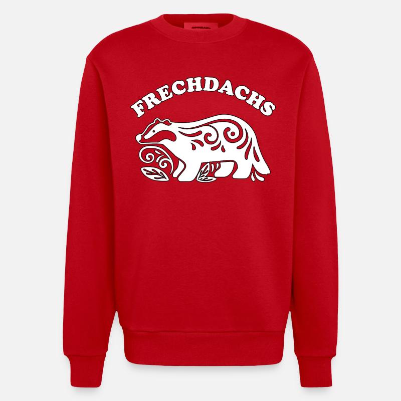 Effronté – Le Voleur Espiègle - Sweat bio épais oversize fabriqué en UE - rouge