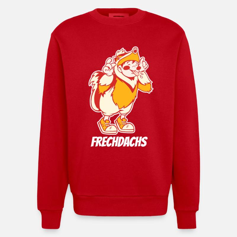 Effronté – Le Voleur Espiègle - Sweat bio épais oversize fabriqué en UE - rouge