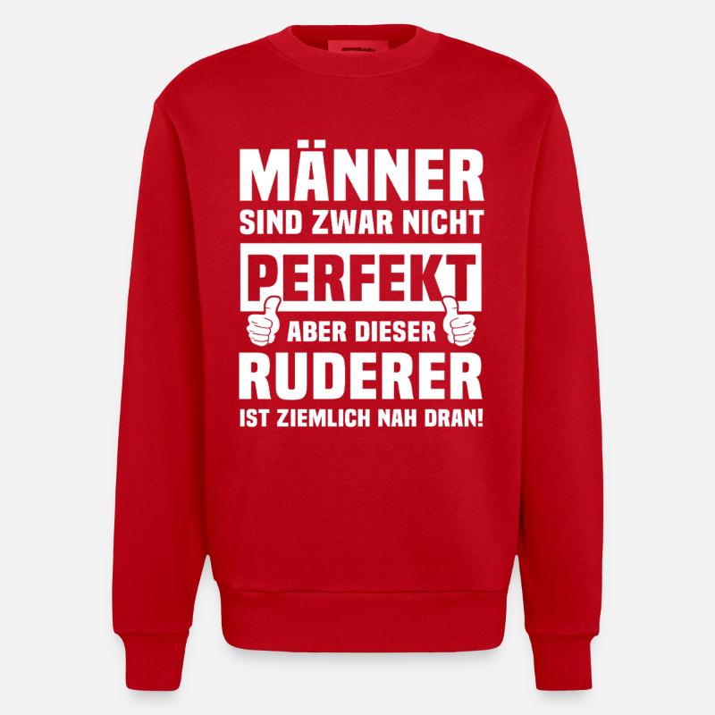 Ruderer - Heavyweight Oversized Organic Crew Neck Made in EU - Rot