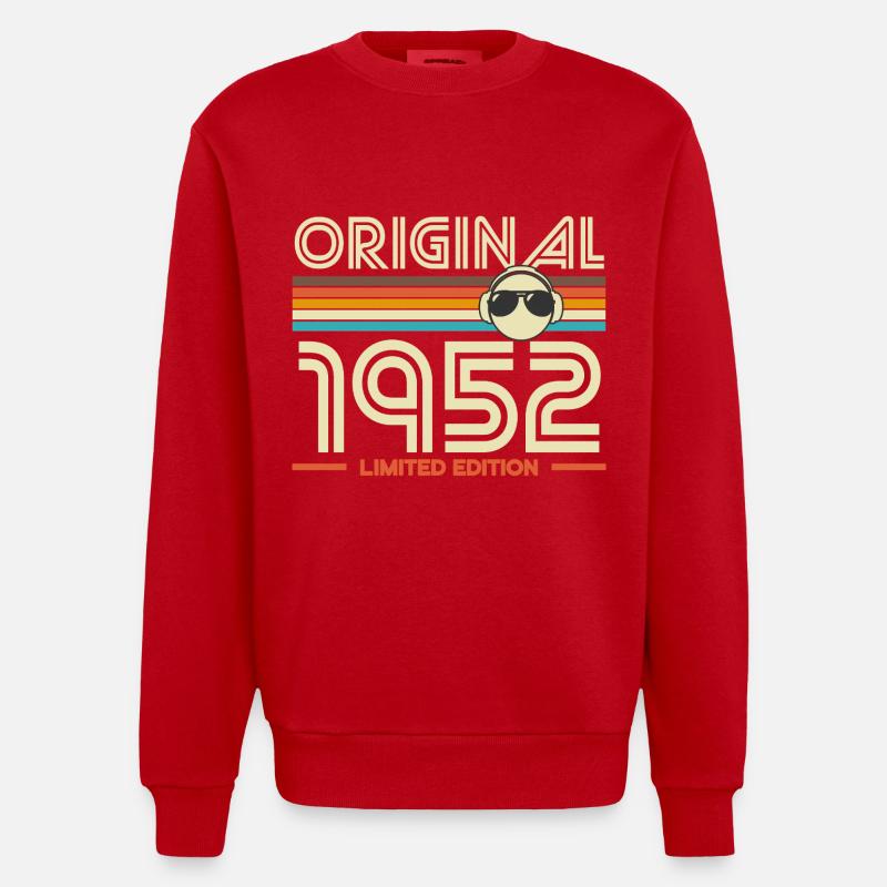 Original 1952 Édition Limité - Sweat bio épais oversize fabriqué en UE - rouge