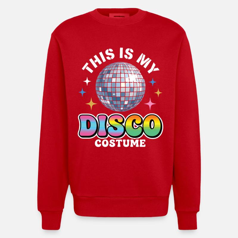 Voici mon costume disco boule disco - Sweat bio épais oversize fabriqué en UE - rouge
