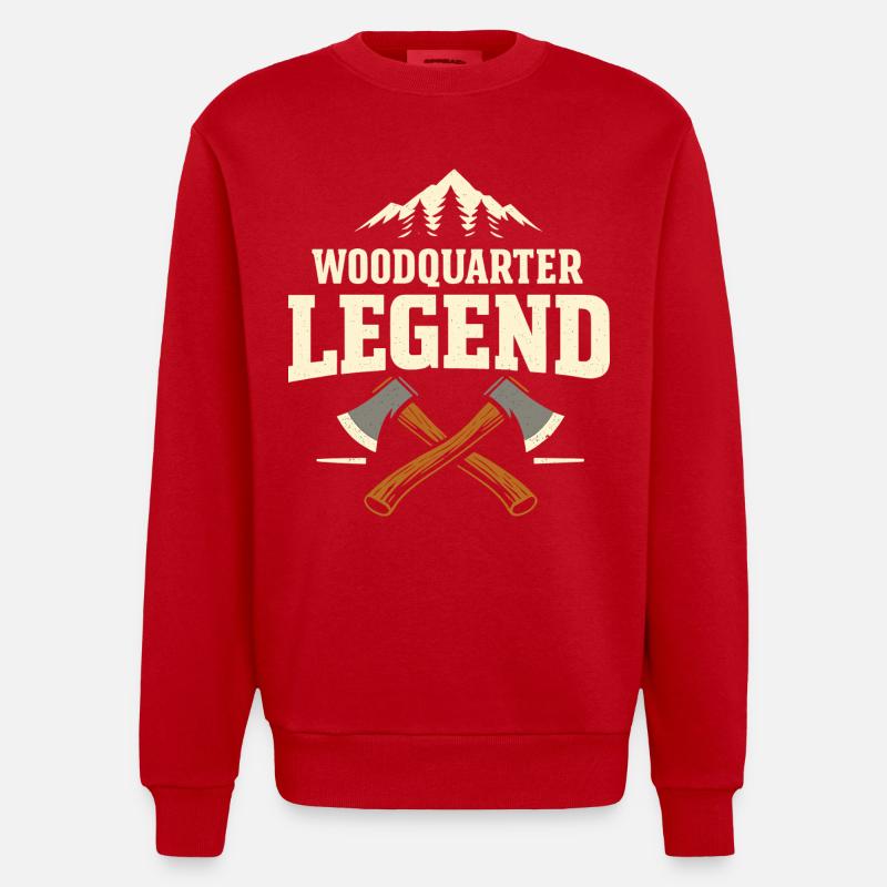 Waldviertel Legend Austria Pride - Heavyweight Oversized Organic Crew Neck Made in EU - red