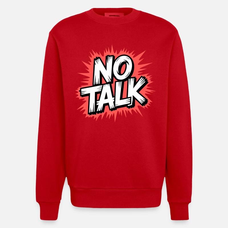 Pas de déclaration de parole - Sweat bio épais oversize fabriqué en UE - rouge