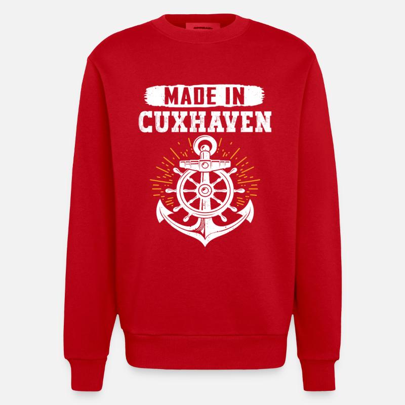 Cuxhaven MADE IN CUXHAVEN Fun - Sweat bio épais oversize fabriqué en UE - rouge