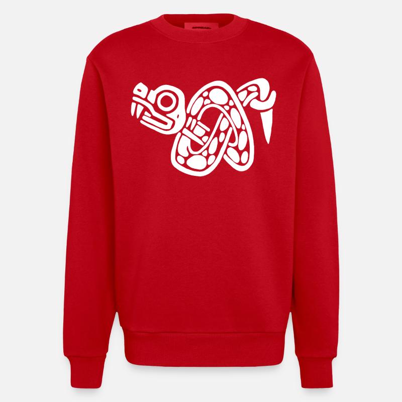 Noeud de serpent blanc - Sweat bio épais oversize fabriqué en UE - rouge
