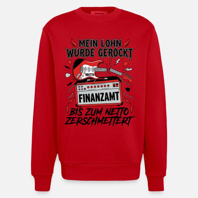 Mon salaire a été ébranlé - Sweat bio épais oversize fabriqué en UE - rouge