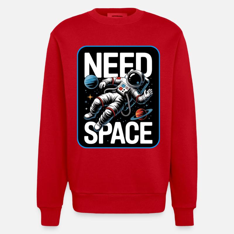 Besoin d’une illustration d’astronaute spatial - Sweat bio épais oversize fabriqué en UE - rouge