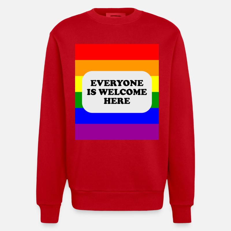 LGBT-Safe-Space-Regenbogenflagge - Heavyweight Oversized Organic Crew Neck Made in EU - Rot