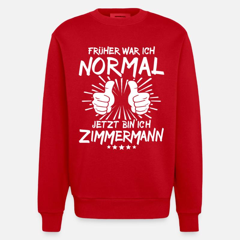 Zimmermann - Heavyweight Oversized Organic Crew Neck Made in EU - Rot