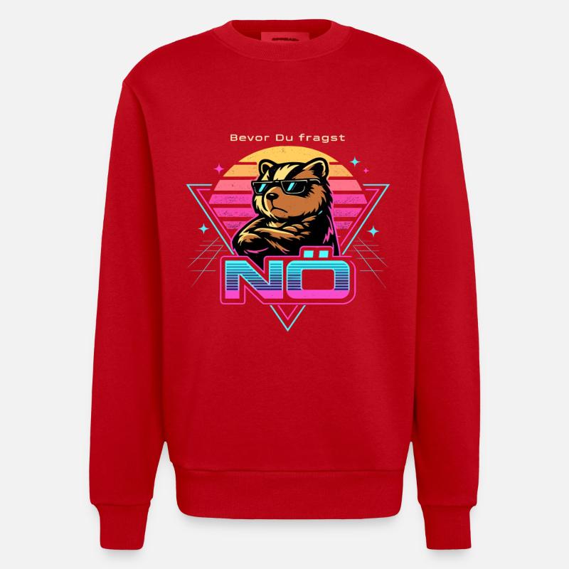 Avant que vous ne demandiez : Basse-Autriche - Sweat bio épais oversize fabriqué en UE - rouge