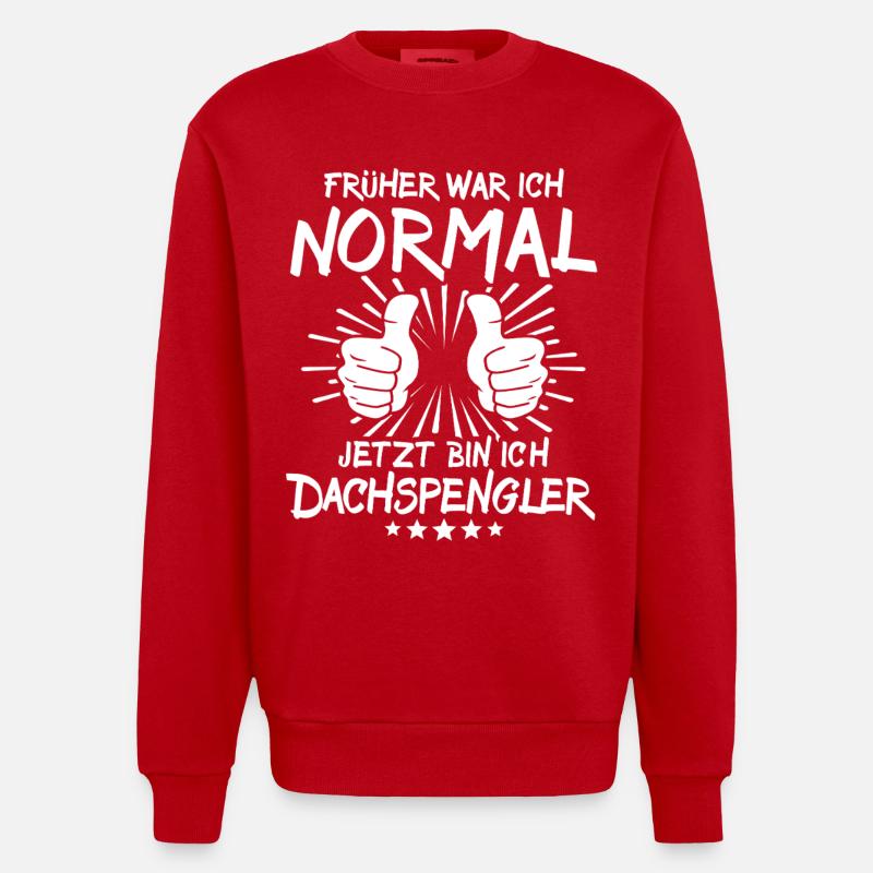 Dachspengler - Heavyweight Oversized Organic Crew Neck Made in EU - Rot