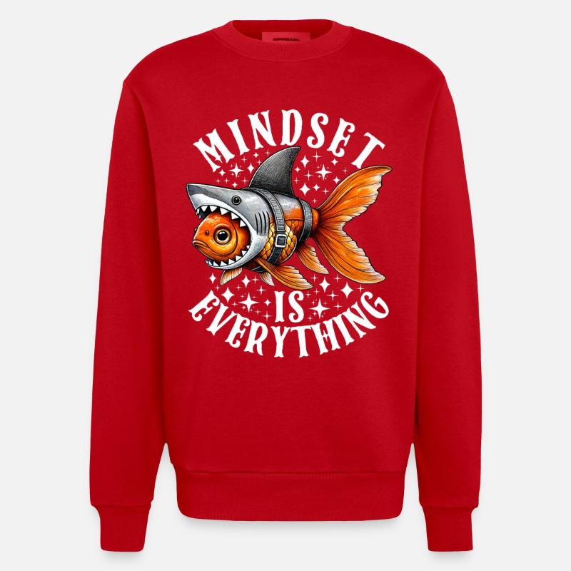 Mindset Is Everything Motivational Inspirational - Sweat bio épais oversize fabriqué en UE - rouge