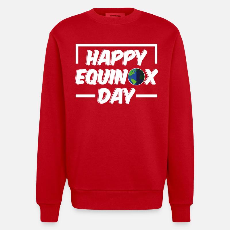 Joyeuse journée de l’équinoxe Pâques Ostara - Sweat bio épais oversize fabriqué en UE - rouge
