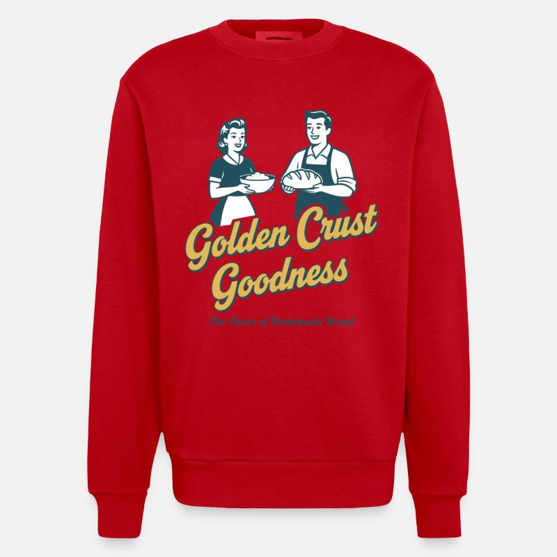 Sauerteigbrot Backen Mit Goldener Kruste - Heavyweight Oversized Organic Crew Neck Made in EU - Rot