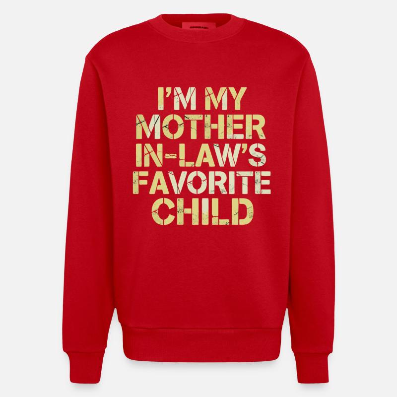 L’enfant préféré de la belle-mère - Sweat bio épais oversize fabriqué en UE - rouge