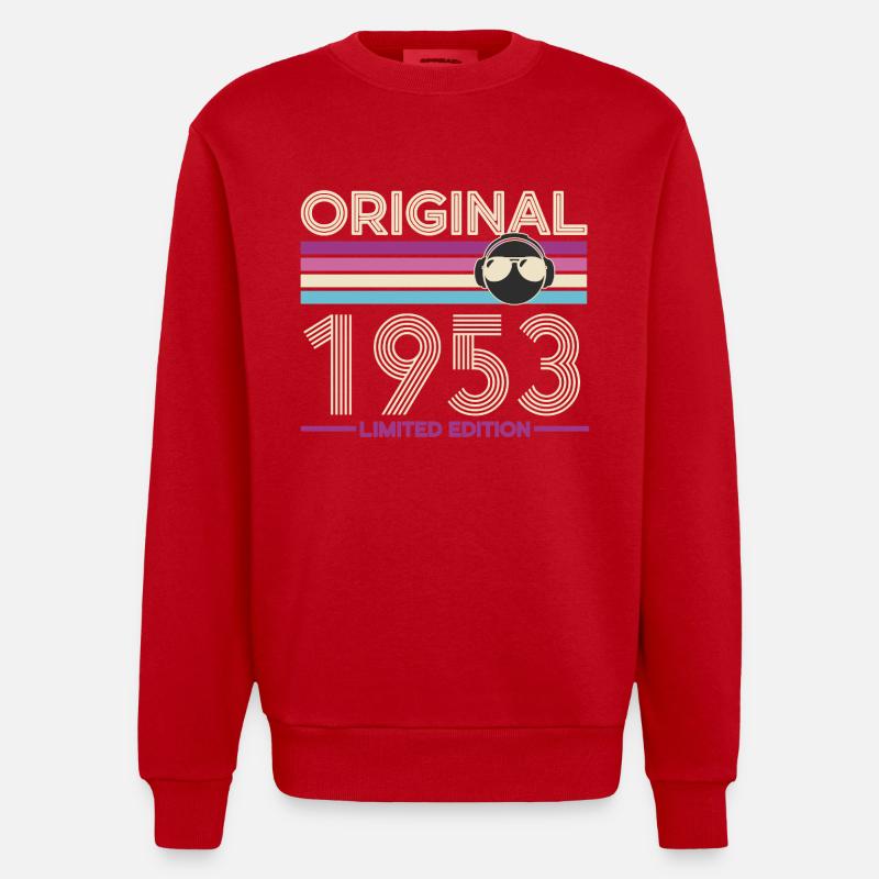 Original 1953 Édition Limitée - Sweat bio épais oversize fabriqué en UE - rouge