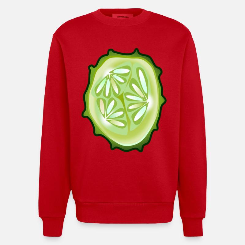 concombre - Sweat bio épais oversize fabriqué en UE - rouge
