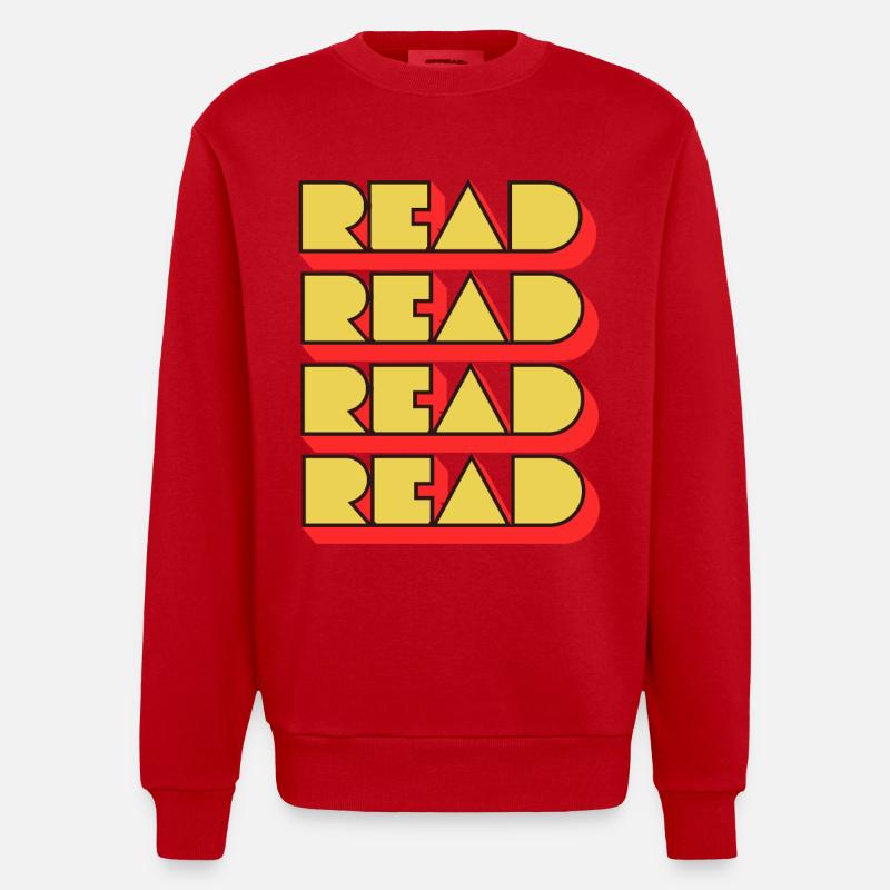 Read Design - Look rétro - Sweat bio épais oversize fabriqué en UE - rouge