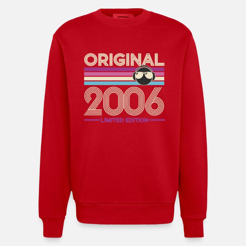 Original 2006 Édition Limitée Retro - Sweat bio épais oversize fabriqué en UE - rouge