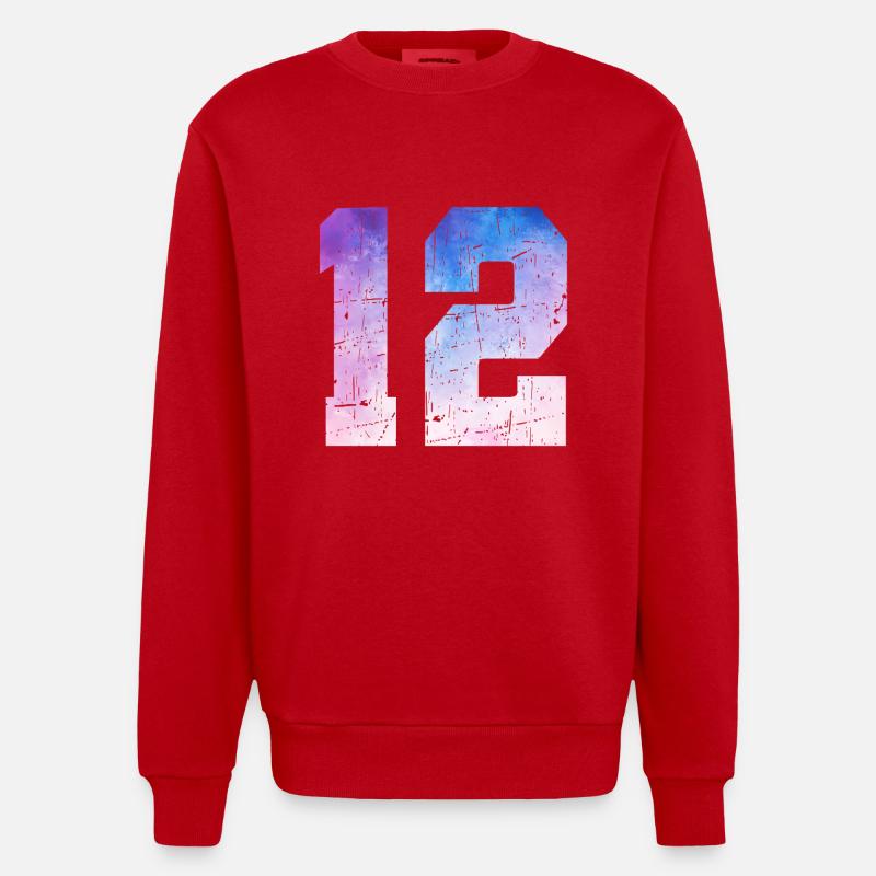 Ausgabe 12 – 12. Jubiläumsgeschenk - Heavyweight Oversized Organic Crew Neck Made in EU - Rot