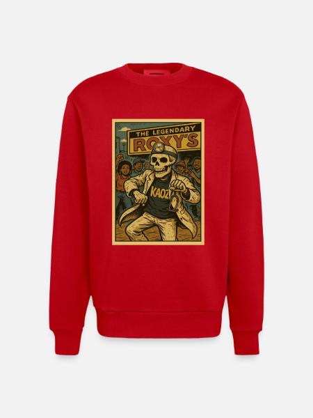 Legendärer Skelett Tanz bei Rockys - Heavyweight Oversized Organic Crew Neck Made in EU - red