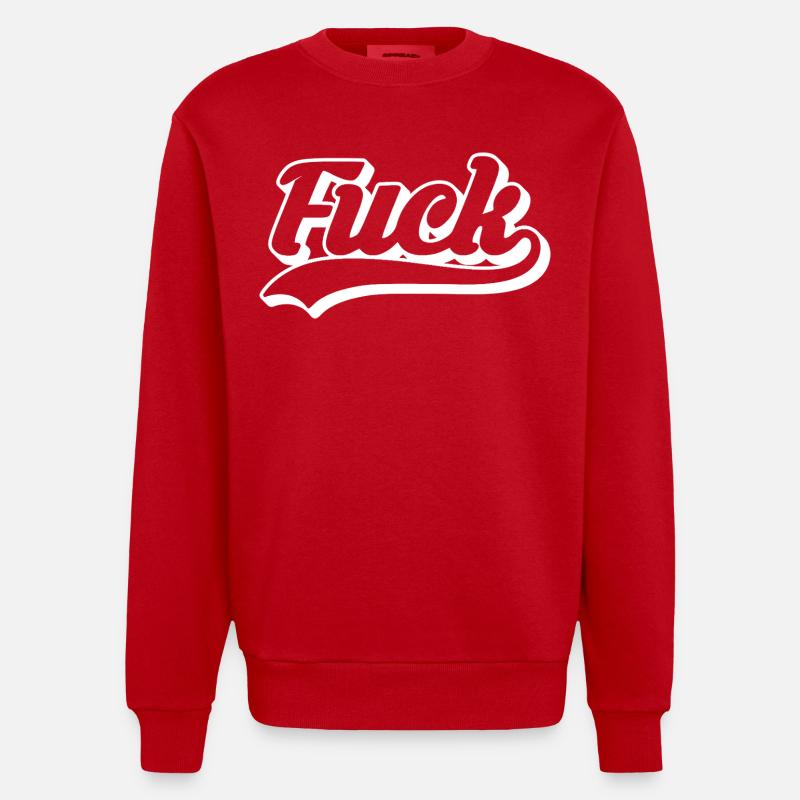 Scheiß auf das Retro-Skript - Heavyweight Oversized Organic Crew Neck Made in EU - Rot