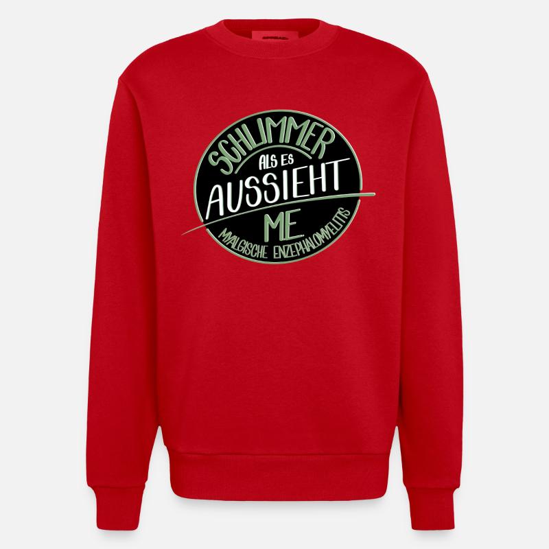 Schlimmer als es aussieht, M.E.  - Heavyweight Oversized Organic Crew Neck Made in EU - Rot