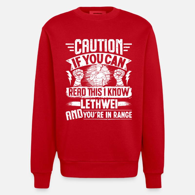 Lethwei-Krieger Myanmar Boxtraining Burmesen - Heavyweight Oversized Organic Crew Neck Made in EU - Rot