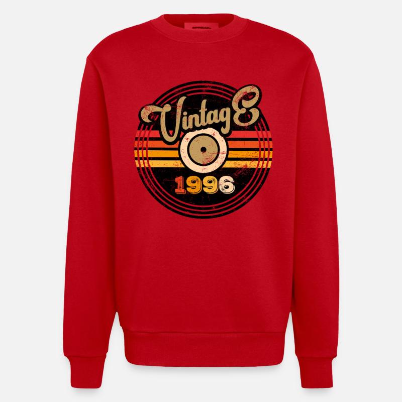 30e anniversaire du millésime 1996 - Sweat bio épais oversize fabriqué en UE - rouge