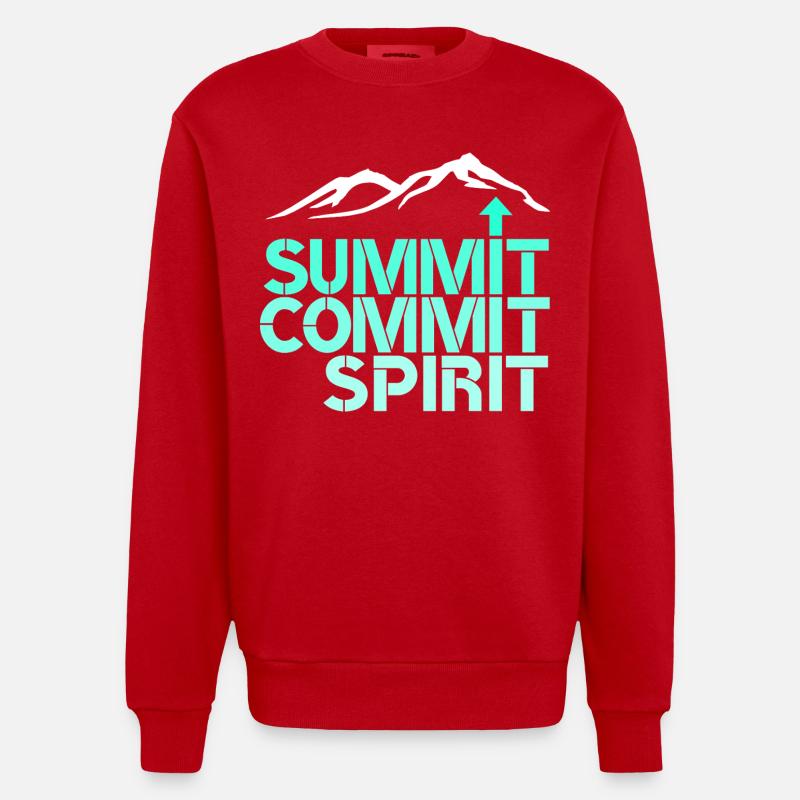 Sommet Spirit Commitment - Sweat bio épais oversize fabriqué en UE - rouge