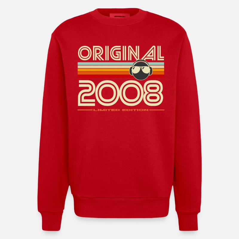 Original 2008 Édition Rétro - Sweat bio épais oversize fabriqué en UE - rouge