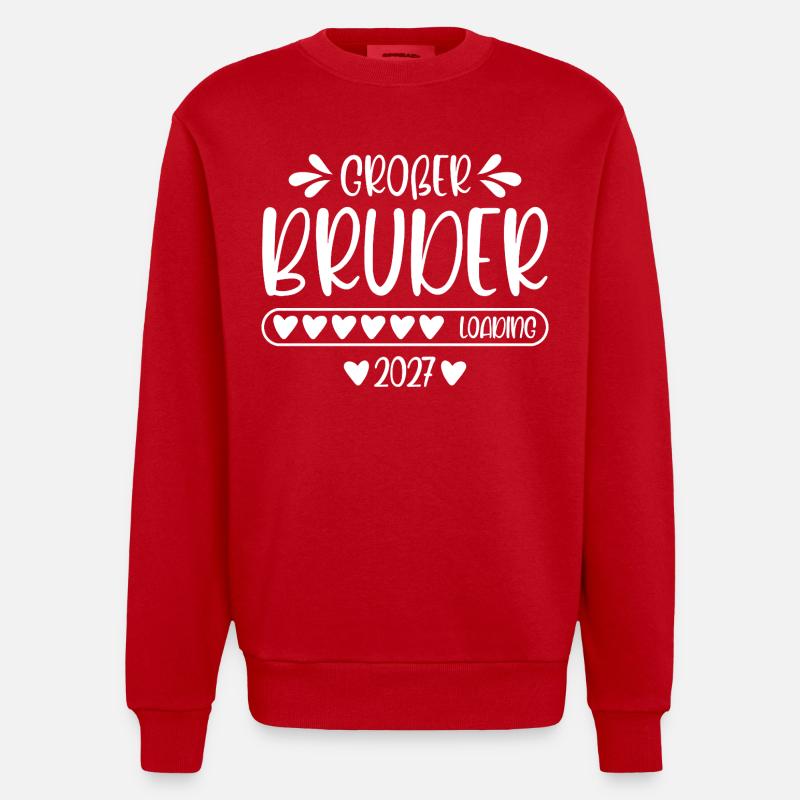 Big Brother 2027 loading - Heavyweight Oversized Organic Crew Neck Made in EU - red