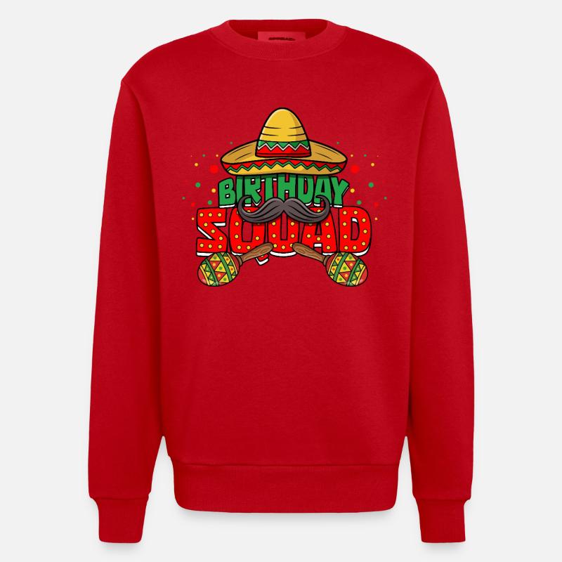 Équipe d’anniversaire Cinco de Mayo Mexican - Sweat bio épais oversize fabriqué en UE - rouge