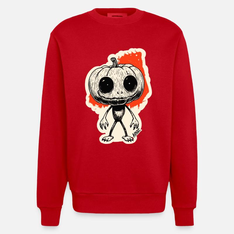 Citrouille Grimpeuse de la Nuit - Sweat bio épais oversize fabriqué en UE - rouge