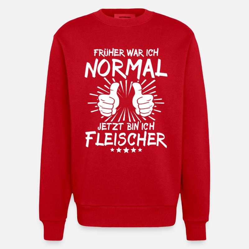 Fleischer - Heavyweight Oversized Organic Crew Neck Made in EU - Rot
