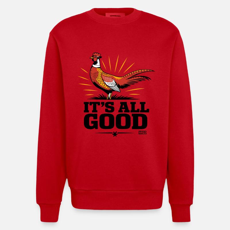 Explosion de Phénix Cramoisi - Sweat bio épais oversize fabriqué en UE - rouge