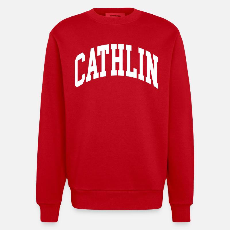 Cathlin - Sweat bio épais oversize fabriqué en UE - rouge