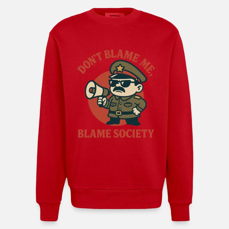 Ne m’en veux pas, shérif - Sweat bio épais oversize fabriqué en UE - rouge