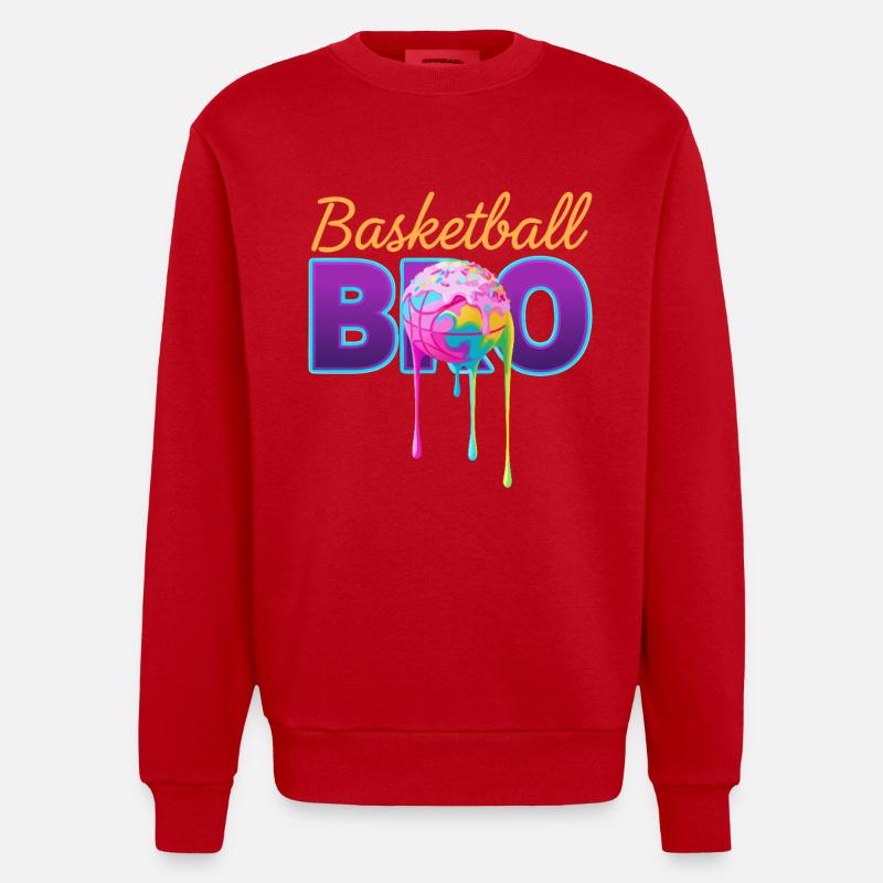 Frère Frère de basket - Sweat bio épais oversize fabriqué en UE - rouge