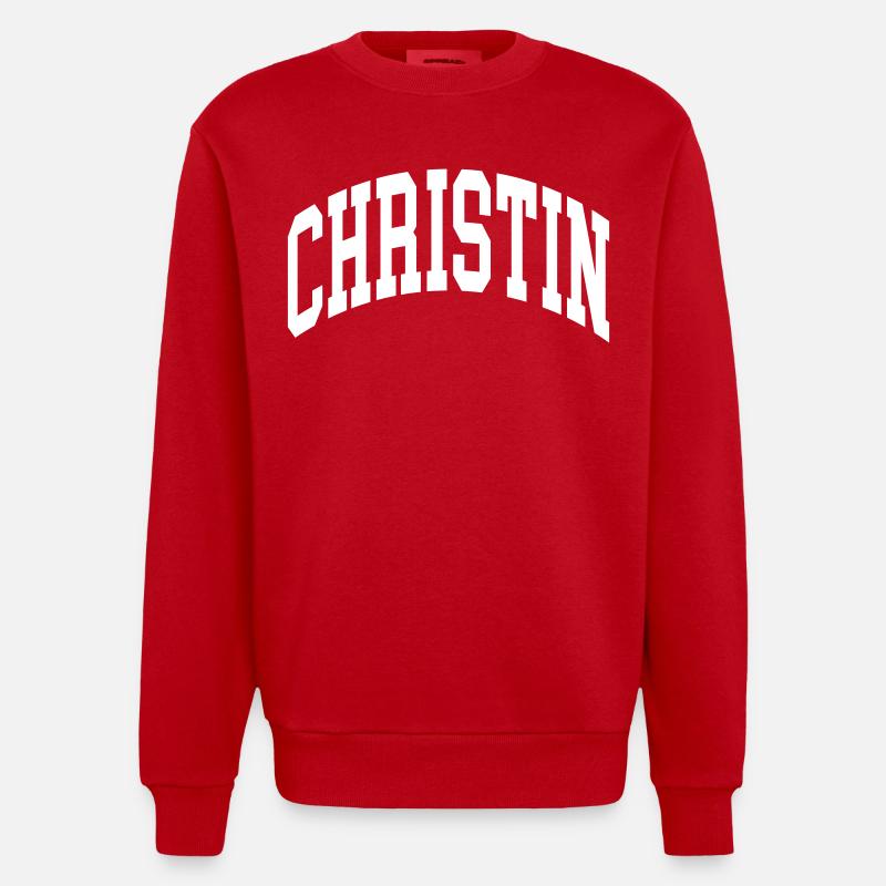 chrétien - Sweat bio épais oversize fabriqué en UE - rouge