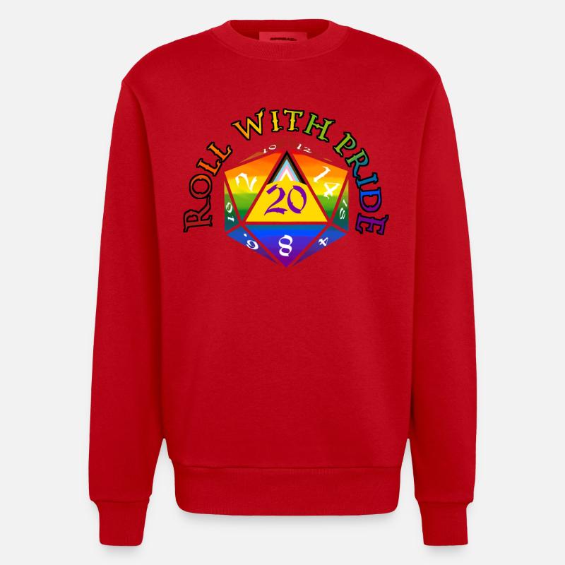 Roll with PRIDE ! - Sweat bio épais oversize fabriqué en UE - rouge