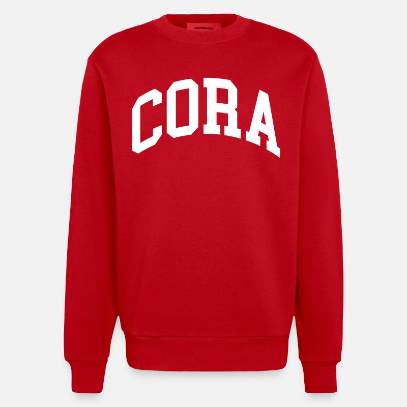 Cora - Sweat bio épais oversize fabriqué en UE - rouge
