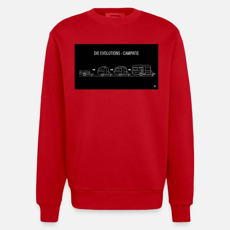 die evolutions campatie - Heavyweight Oversized Organic Crew Neck Made in EU - Rot