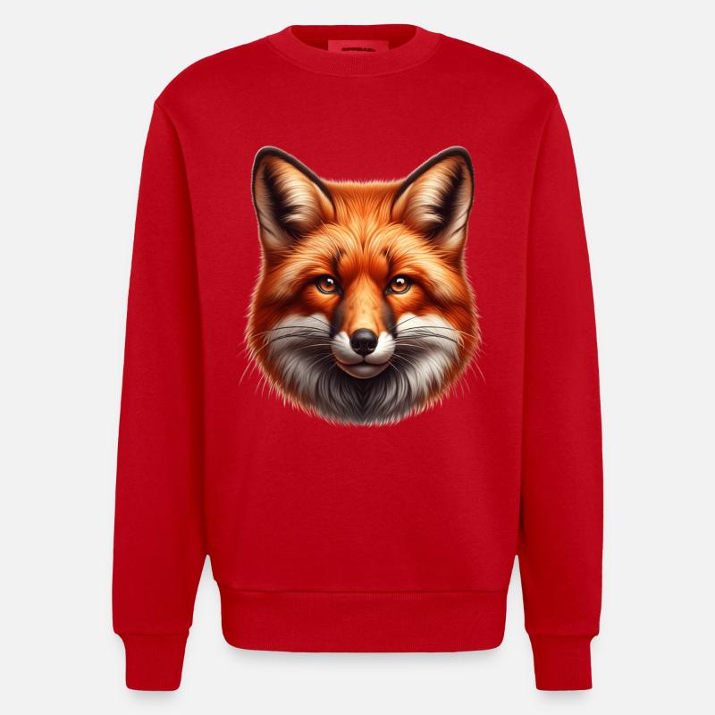 Rotfuchs Fuchs - Heavyweight Oversized Organic Crew Neck Made in EU - Rot