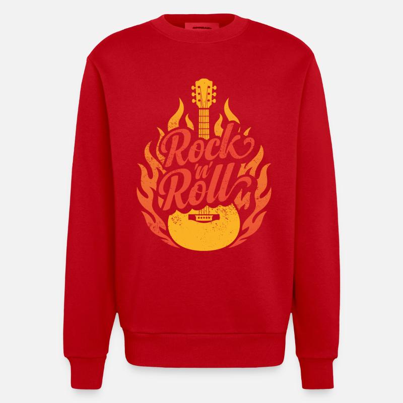Rock and roll - Sweat bio épais oversize fabriqué en UE - rouge