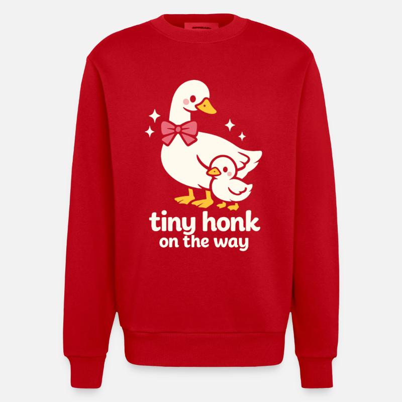 Petit Klaxon - Sweat bio épais oversize fabriqué en UE - rouge