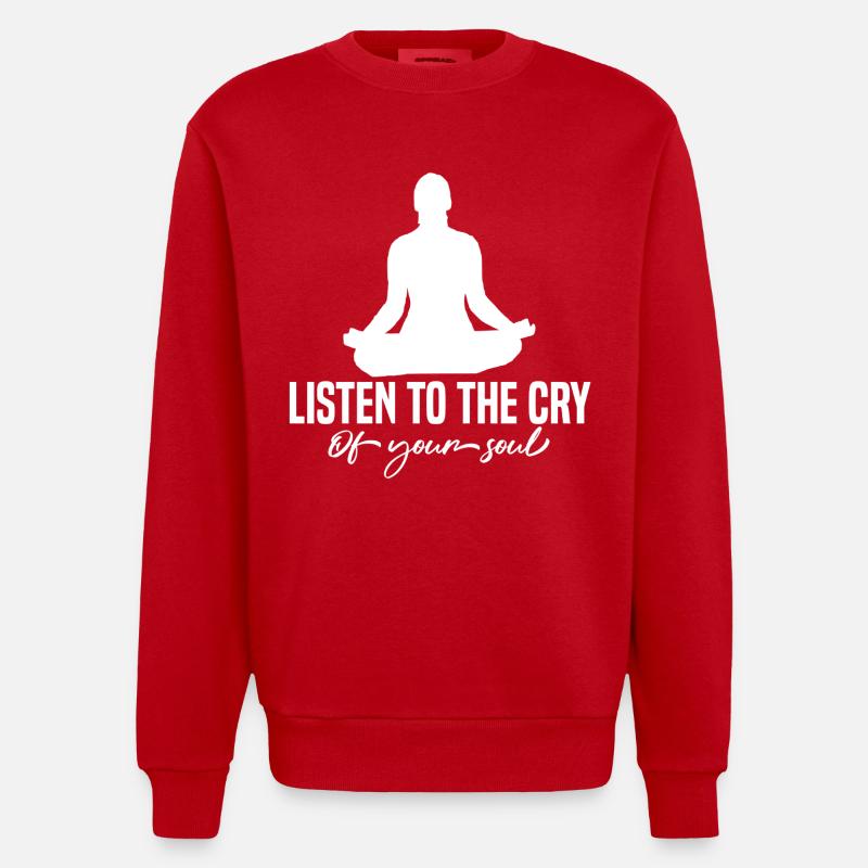 Yoga - Sweat bio épais oversize fabriqué en UE - rouge